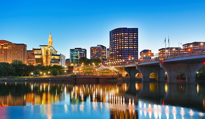 Connecticut city view