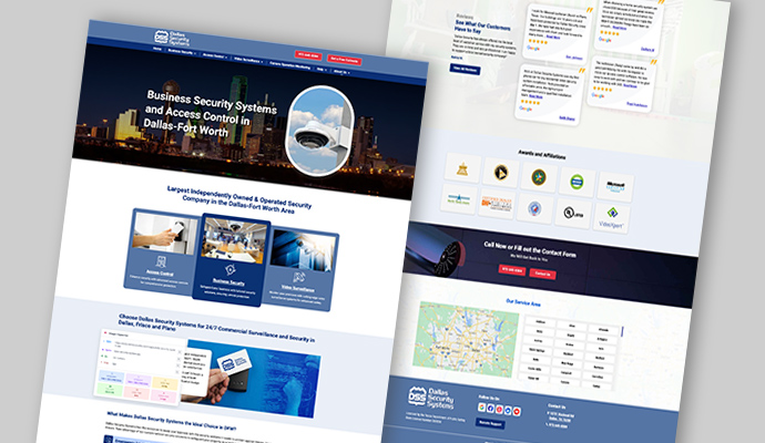 Dallas Security Systems website design